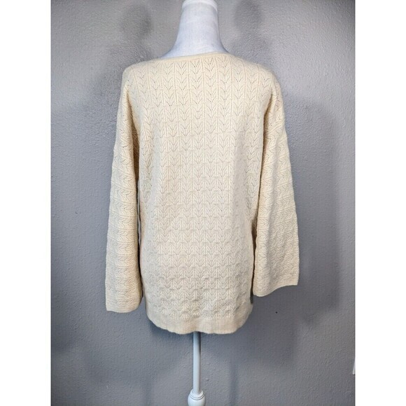 Chico's Women's Small Cable Knit V Neck Sweater - Picture 4 of 8